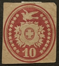 Switzerland Stationery Stamp 10 Swiss Rappen