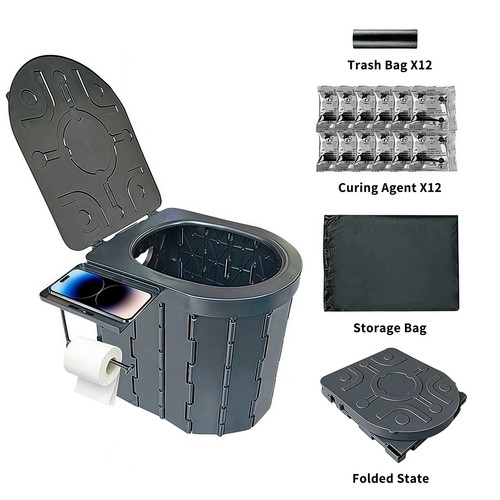 Portable camping toilet - camping,