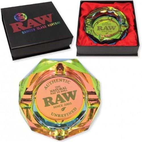 Raw crystal glass - crystal, ashtray