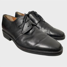 Stemar Moreschi Black Leather Lace Up Italy Italian Smart Shoes 8 Formal Vibram