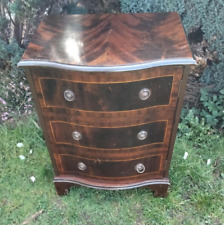 Small antique reproduction mahogany inlaid cupboard with removable shelf