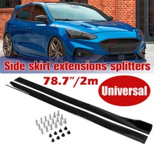 2M/78.7" Black Side Skirts