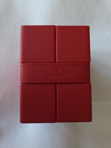 Omega red leatherette - omega, watch
