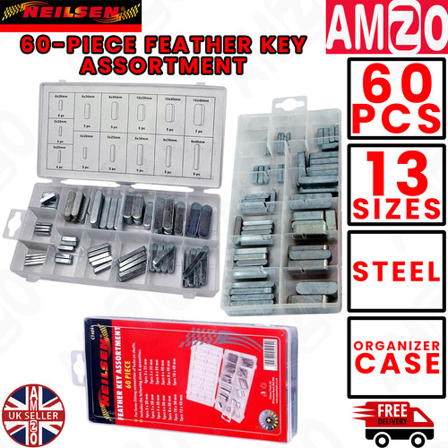 60pc feather key assortment - 60pc,