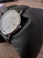 Seiko Vintage Quartz Watch 37mm Leather Strap New Battery