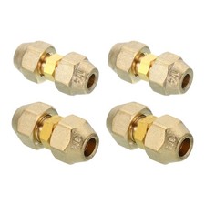 4pcs Pipe Extension Joint Connector Set for Copper Pipe Dia 1/4" and 3/8"
