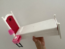 Barbie Deluxe Pink & White Bed with Bedside Table | Used with Some Play Marks