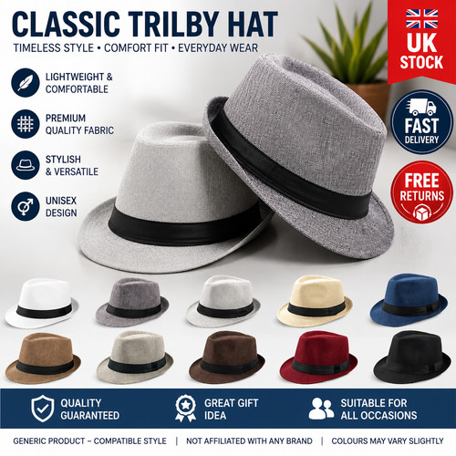 Mens women fedora hat jazz - mens,