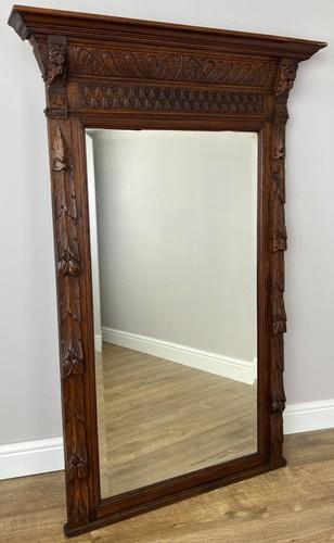 Mirror antique french oak wall - mirror,