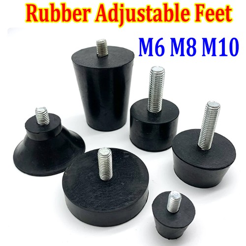 M10 rubber adjustable feet - rubber,