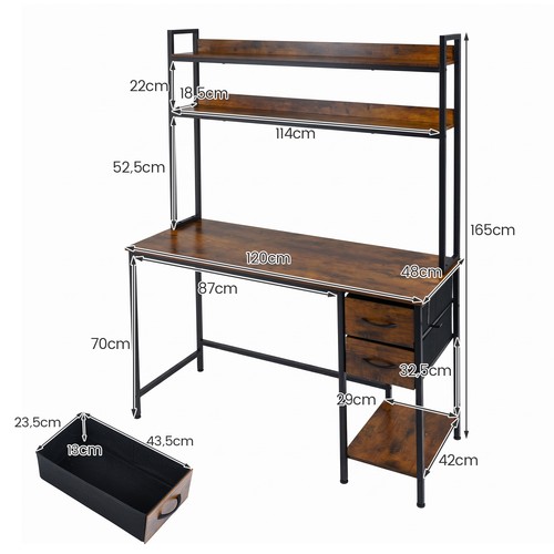 Desk with hutch - desk,