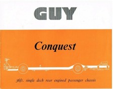 GUY CONQUEST 36' BUS / COACH CHASSIS ORIGINAL FACTORY SALES BROCHURE