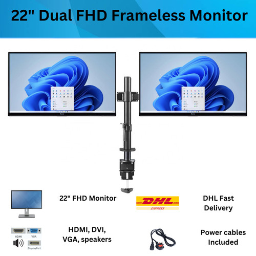 Dual hdmi monitor frameless - frameless, 2