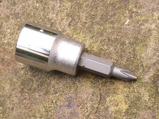 BRITOOL EXPERT PH1 SCREWDRIVER SOCKET, 3/8" DRIVE, NEW