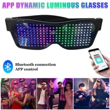 Luminous Flash Party Glasses LED Light Up Glow Neon Shutter Shades Disco Rave UK
