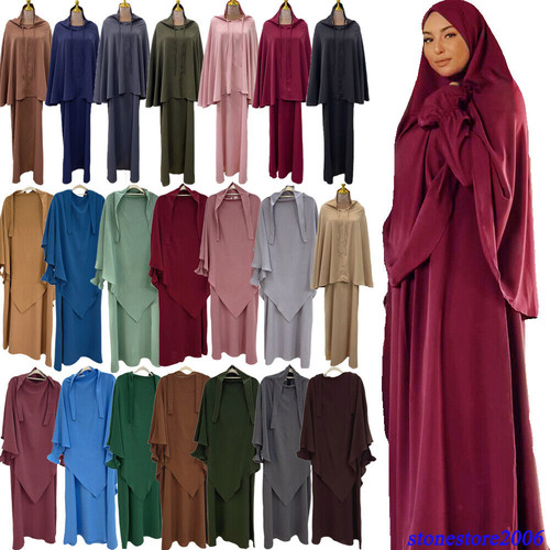 2pcs khimar abayas muslim - abayas,