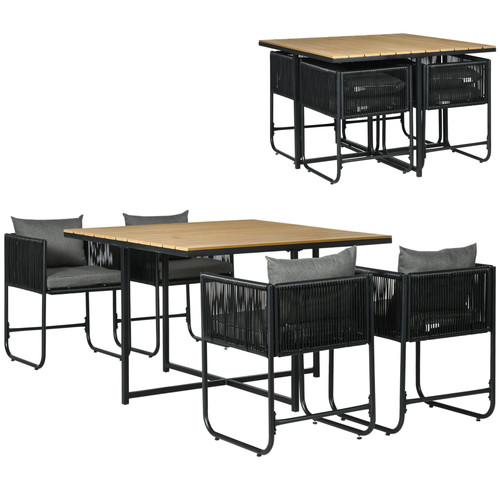 5pc rattan cube dining - rattan,