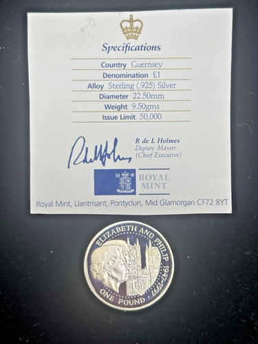 1997 guernsey silver proof - 1997, £1