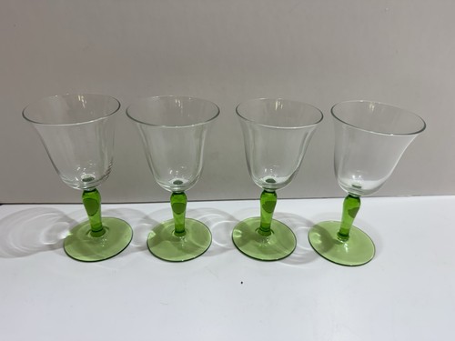 Vintage luminarc green stem - 4,