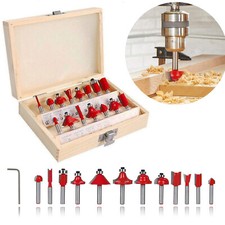 15pcs Router Bit Set 1/4“ 6.35mm Shank Tungsten Carbide Tipped Router Bit Set