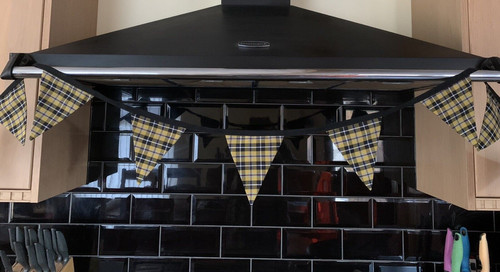 Cornish tartan bunting black - cornish,