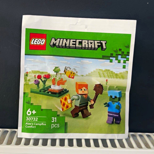 Lego minecraft alex campfire - minecraft,