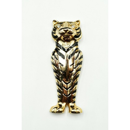 Vintage tiger pin brooch - vintage,