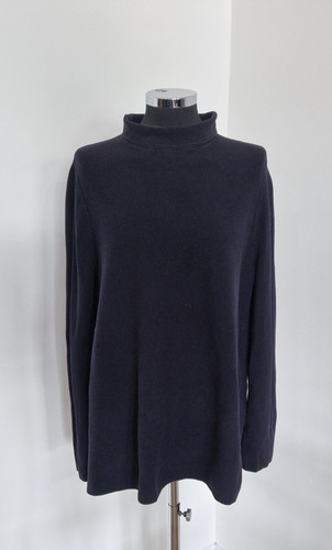 Cos navy high neck jumper - neck, size
