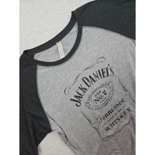 Jack Daniels Tennessee Whiskey Graphic Raglan T Shirt Ladies M