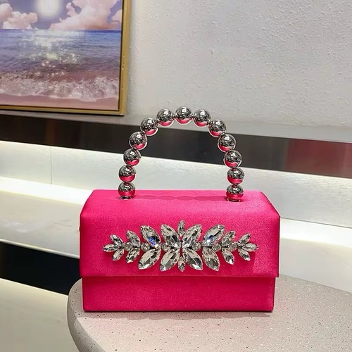 Pink satin evening - satin,