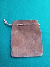 Small suede fly reel pokey bag / pouch - suitable reels circa 3 1/4 inches