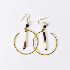Earrings Porcupine Quills Gold