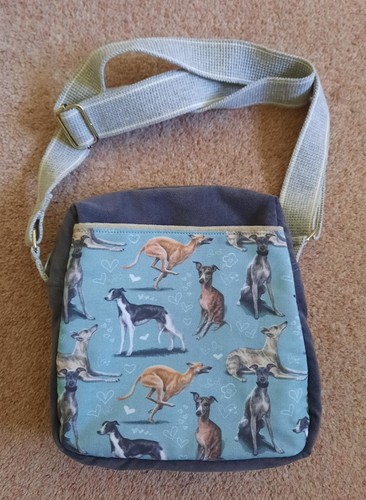 Whippet greyhound crossbody - greyhound,