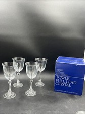 TOWLE Full Lead Crystal  Wine Glasses  4 Pcs Nib