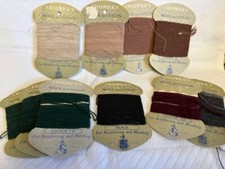 10 Cards Vintage Chadwick's Mending Wool Mix Colours