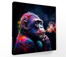 MONKEY SMOKING VIVID POP ART