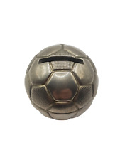 Small Metal Silver Plated Football Vintage Money Box Piggy Bank Collectable