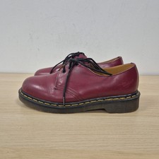 Dr Martens Vintage 1461 Plain Welt Red Leather England England Shoes Size Uk 6 #