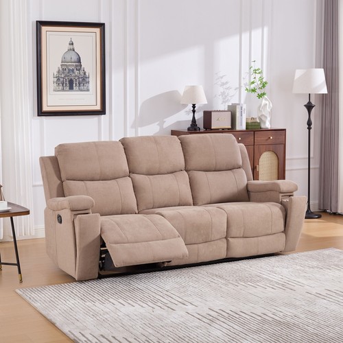 Recliner sofa beige 3 - beige, /