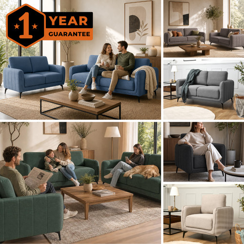 Linen look sofa - linen, suite