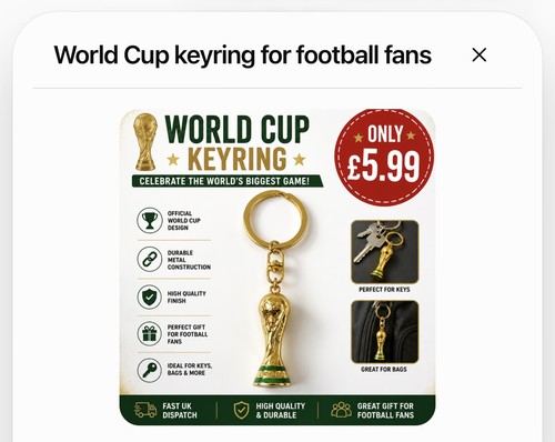 World cup keyring - world, little