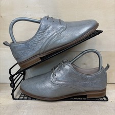 Clarks Narrative Silver Women's Size 4.5 E Silver Lace Up Shoes Wide Fit Metalic
