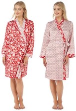 Satin Long Sleeve Robe Indigo