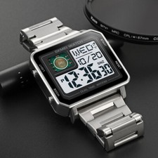 Men Digital Watch Square Dial