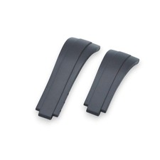 22mm black rubber strap - rubber,