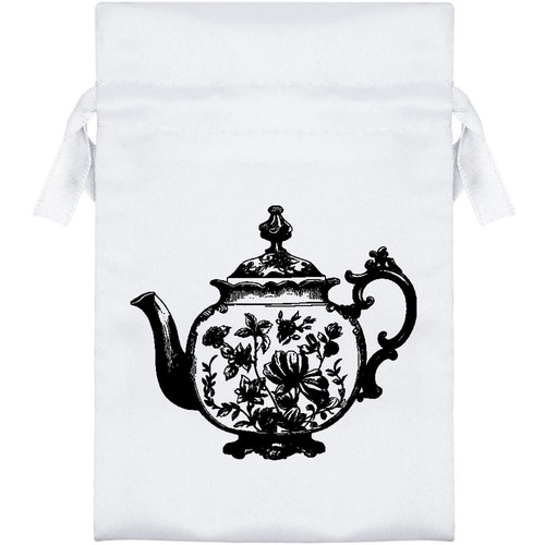 Vintage teapot satin - 'vintage,