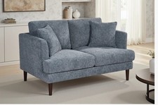 Pale Blue Chenille Fabric 2