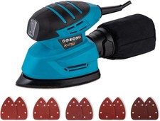 KATSU Tools 130W Electric Detail Palm Sander for Wood – With Dust Collection