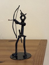 Black Nuts & Bolts Archer Figure METAL SCULPTURE, 19cm