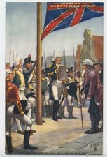 Hoisting the British Flag at Cape Colony Vintage Postcard R1